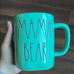 Rae Dunn Teal Mama Bear Mug